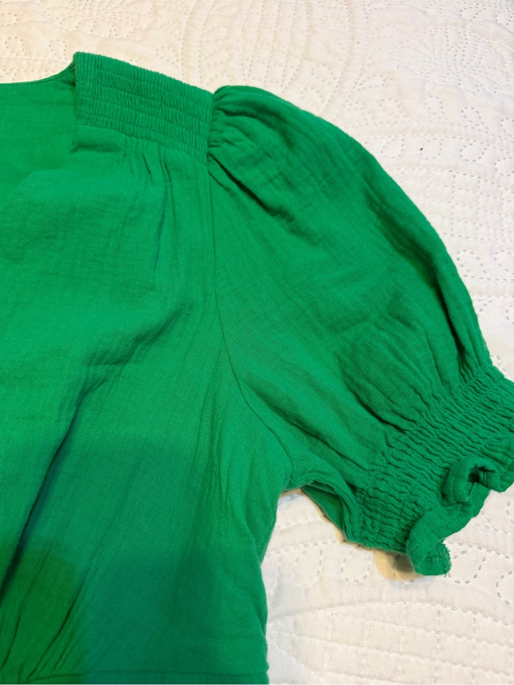 Boden Anna Double cloth Bright Green V-Neck Dress - Picture 3 of 11